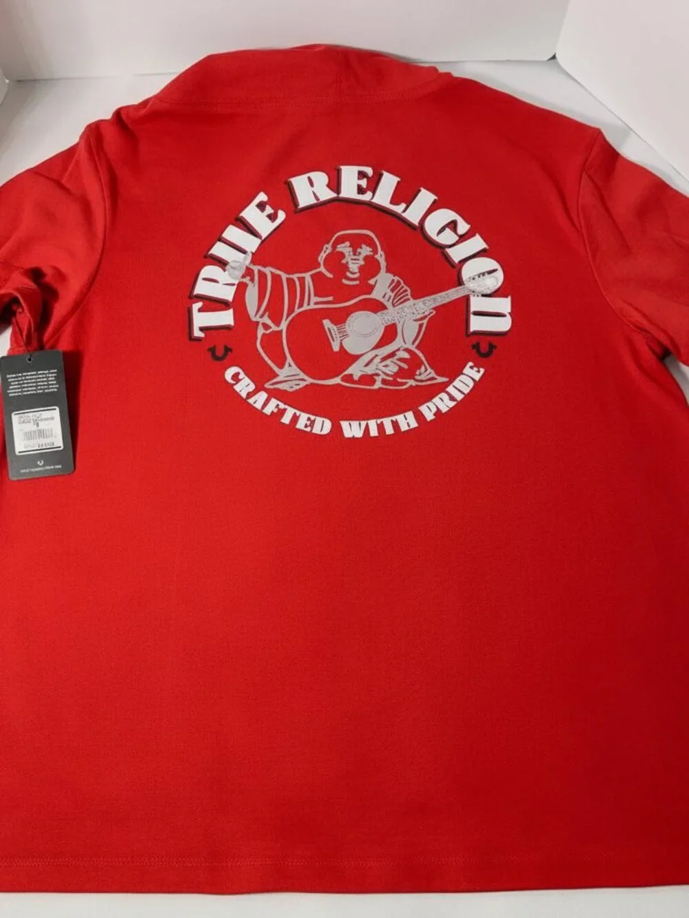 True Religion Short Sleeve Hooded T-Shirt – Red – Size L – NWT